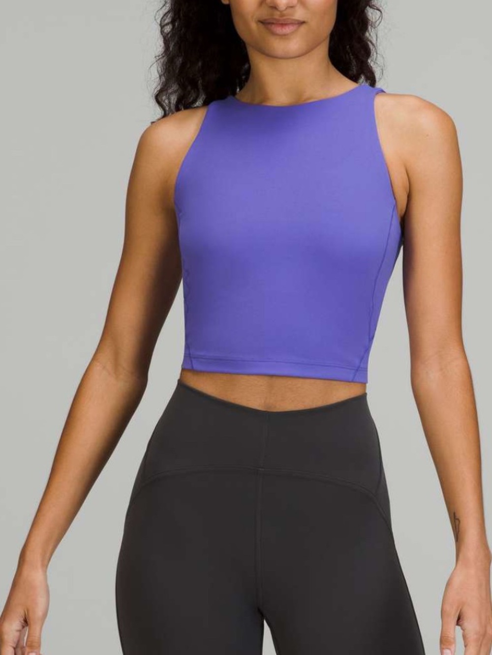 Lululemon charged indigo Purple Women's Cropped Tank Top sz 10